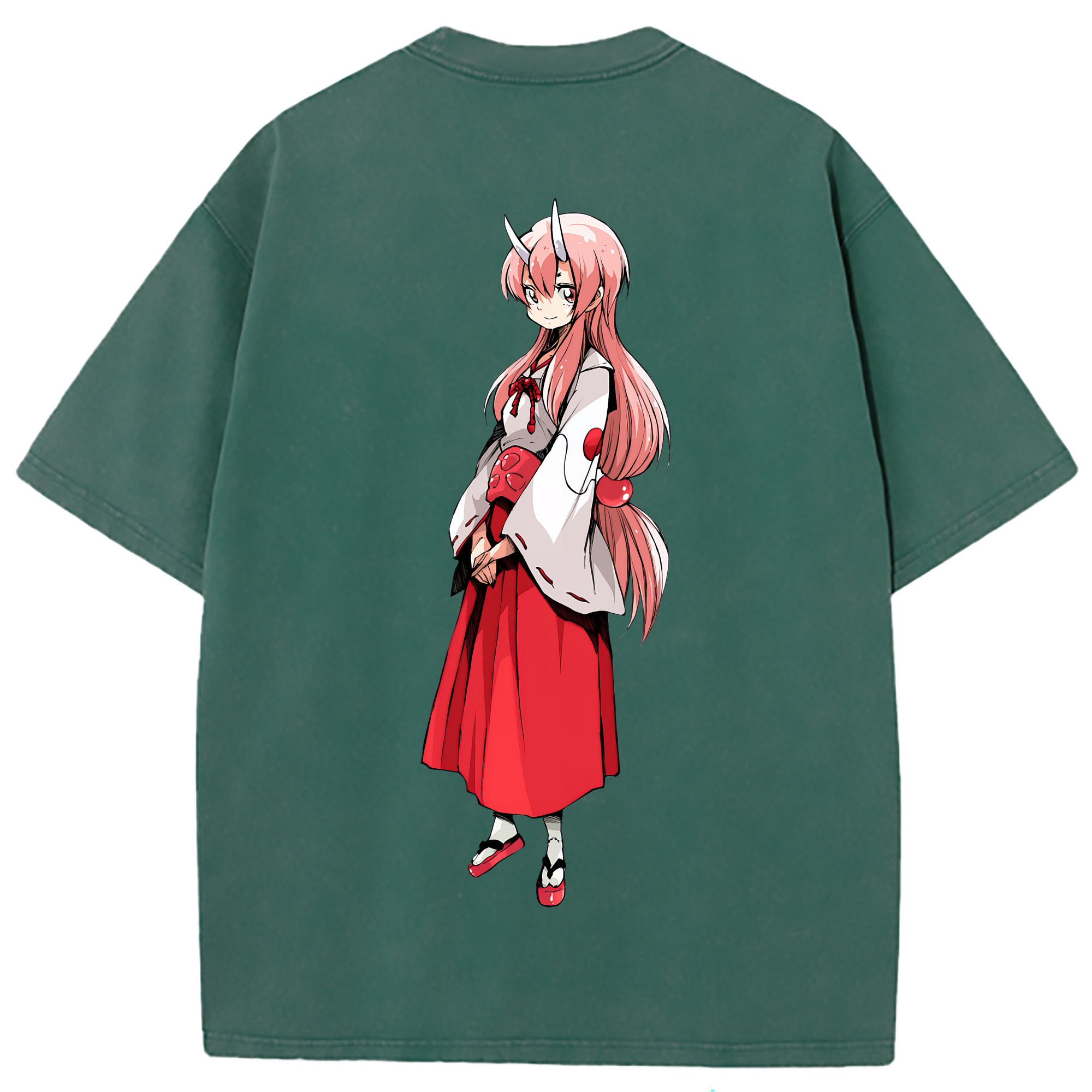 （画像用） 転スラ Regarding Reincarnated to Slime 綿100% ヴィンテージ風 半袖Tシャツ（背面プリント）